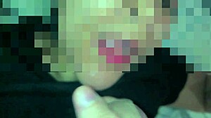 Close-Up Of Cum Swallowed During Intense Blowjob