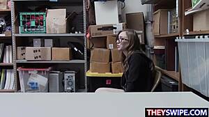 gracie may green punished with blowjob at office