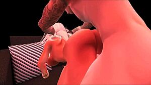 Den of Sin - Stifler in Cartoon with Blonde