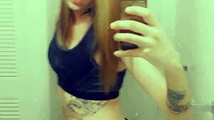 hot tranny touching her clitty