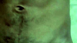 gay fag playing with his navel and cumming on belly