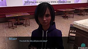 Horny redhead petra roleplays college babe with big tits.