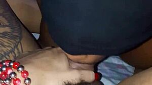 kamilly campos gets blowjob from hot muscular black guy