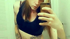 hot tranny touching her clitty