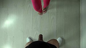 Watch this kinky ballbusting in pink flip-flops, slow motion pov!