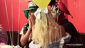 Gorgeous chicks dive into wild group sex. Moaning fills the room with hardcore fun.