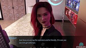 Horny redhead petra roleplays college babe with big tits.