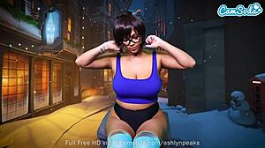 Cosplay Girl With Big Tits Plays With Dildo