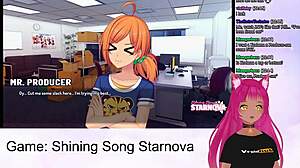 vtuber lewdneko plays game, revealing ass in hentai style part 1.