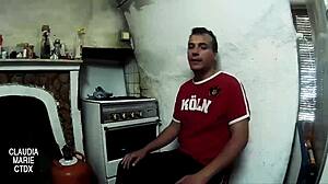 I light the kitchen stove with my hot cock, fucking my partner hard 😏