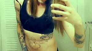 hot tranny touching her clitty