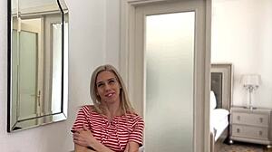 tiny blondie nesty takes huge dick and fucks passionately