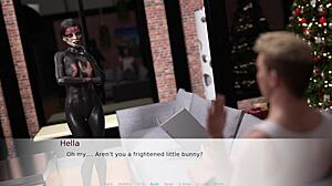 Let's Play Night Before Christmas with Shaved Pussy