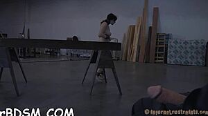 Dazzling brunette floosy drooling on sex toy