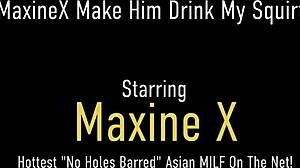 Maxine X takes big cum load on her boobs!