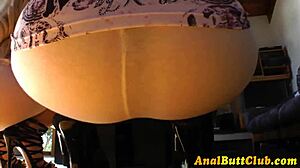 Round Ass Whore in Stockings Gets Outdoor Anal and Gaping