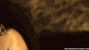 Erotic brunette dancer teases with nude moves