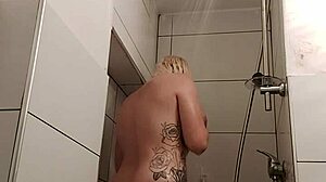 Blonde Alina Masturbating With Soap In The Shower