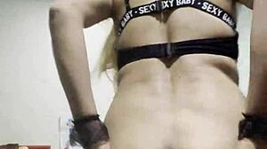 Transvestite Tests Toys In Crossdressing Session