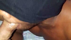 kamilly campos gets blowjob from hot muscular black guy