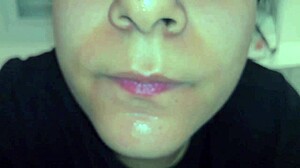 Close-Up Of Cum Swallowed During Intense Blowjob