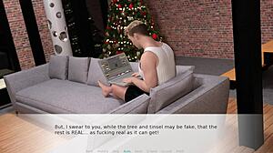 Let's Play Night Before Christmas with Shaved Pussy