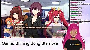 vtuber lewdneko plays game, revealing ass in hentai style part 1.