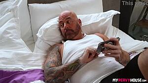 Nervous teen Clara Trinity fingered and fucked with monster cock in morning cowgirl and missionary.