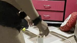 Transvestite Tests Toys In Crossdressing Session