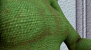 teacher's breasts inflate as she shows off her ass in class