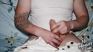 Stepbrother masturbates in jeans