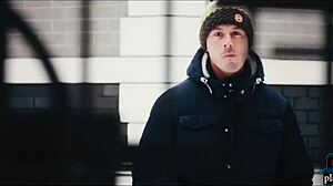 Couple enjoys hardcore sex with big cock and blowjob after snow play