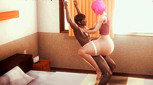 feeling monster cock in 3d interracial honeyselect