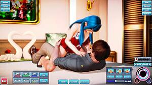 Blue Haired Beauty Fucked Hard And Silly In Intense Session