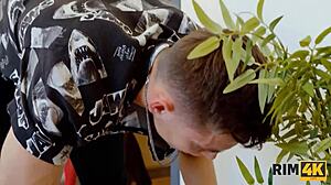 Russian Girl in Red Stockings Joins Friend for Wild Threesome