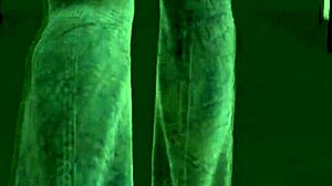 teacher's breasts inflate as she shows off her ass in class