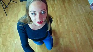 she wants my cum on her face after amazing blowjob from cute russian nata sweet