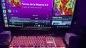 Pretty Tattooed Woman With Long Hair Fingers Her Wet Pussy On Bed