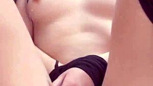 Adorable brunette teen sucks cock POV while snapping dudes