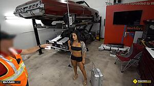 Roadside Latina Stripper Bangs Mechanic Hard