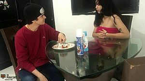 i get so horny eating cock with strawberry and cream part 1