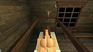 In roblox, this pov sex scene has riding, blowjob, and doggystyle action