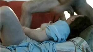 I watch brunette chick masturbate on webcam.