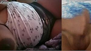 Another big tits hotwife asks me to masturbate while she gropes her pussy for a cumshot.