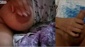 Another big tits hotwife asks me to masturbate while she gropes her pussy for a cumshot.