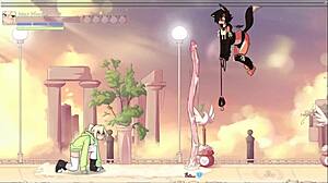 Max the Elf turns into a girl and gets fucked roughly in this hentai game.