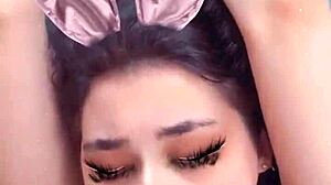 Adorable brunette teen sucks cock POV while snapping dudes