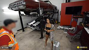 Roadside Latina Stripper Bangs Mechanic Hard