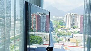 Hot Rio Window Tease Turns Wild.