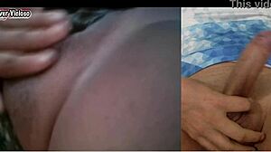 Another big tits hotwife asks me to masturbate while she gropes her pussy for a cumshot.